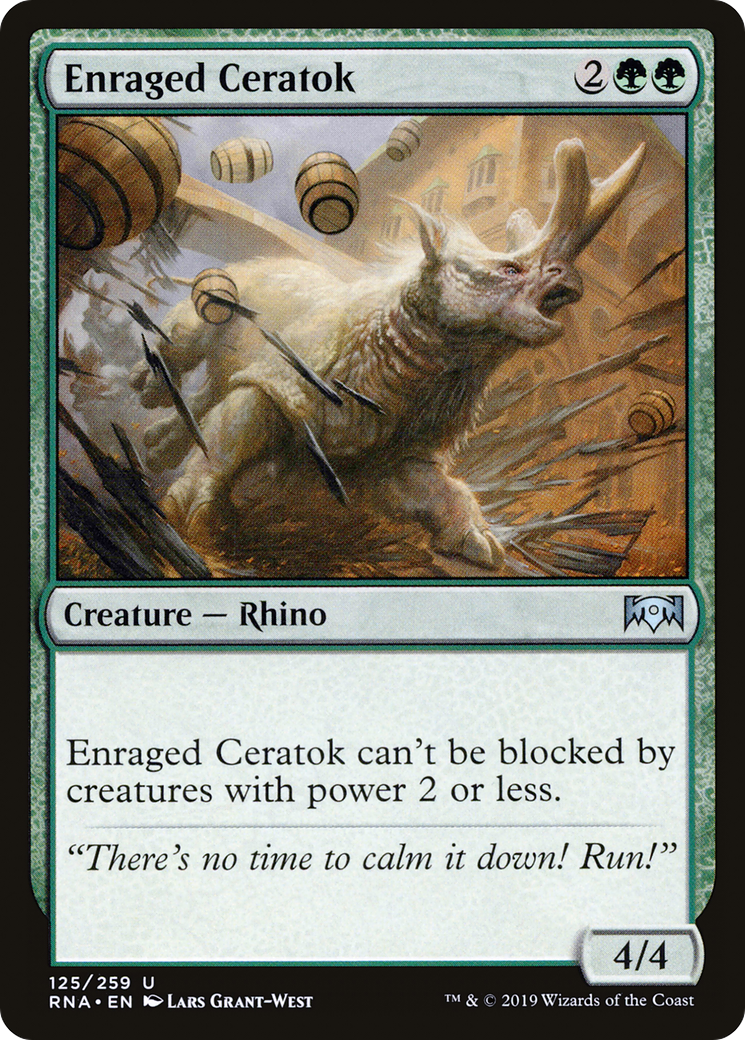 Enraged Ceratok (RNA-125) [Ravnica Allegiance] MTG Single Wizards of the Coast