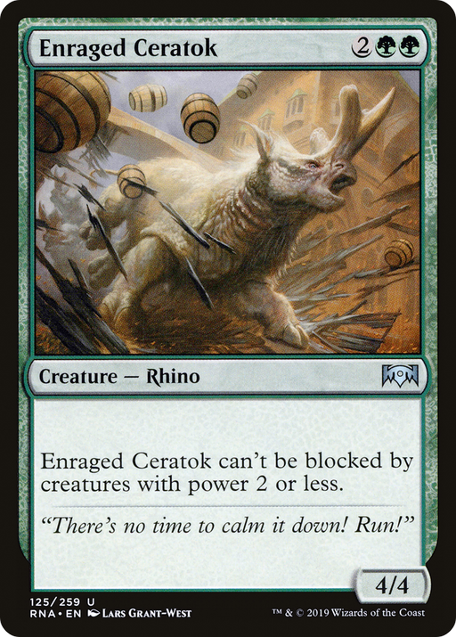 Enraged Ceratok (RNA-125) [Ravnica Allegiance] MTG Single Wizards of the Coast