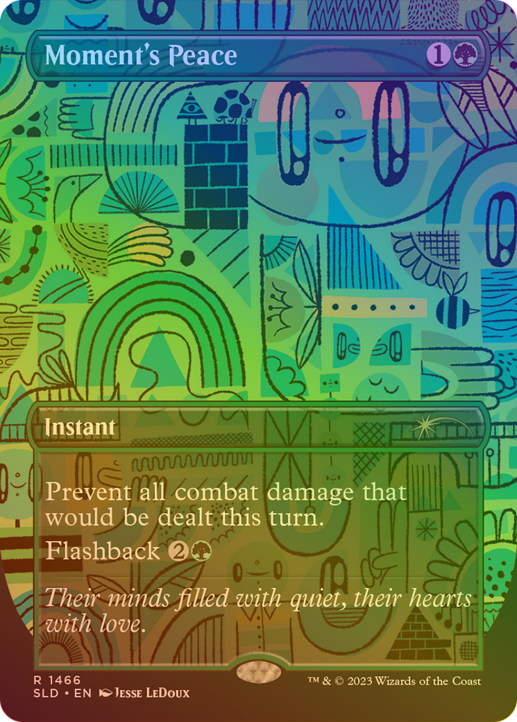 Moment's Peace (Rainbow Foil) (SLD-1466) [Secret Lair] Drop (Borderless) Foil MTG Single Wizards of the Coast
