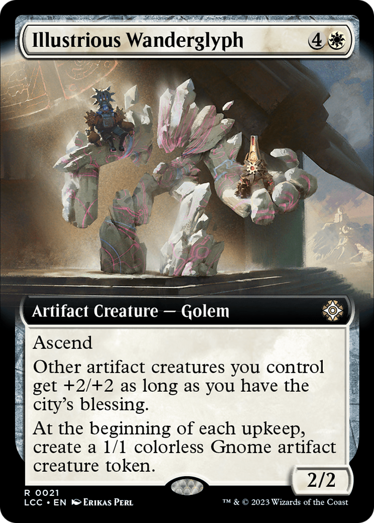 Illustrious Wanderglyph (LCC-021) [The Lost Caverns of Ixalan Commander] (Extended Art) Foil MTG Single Wizards of the Coast