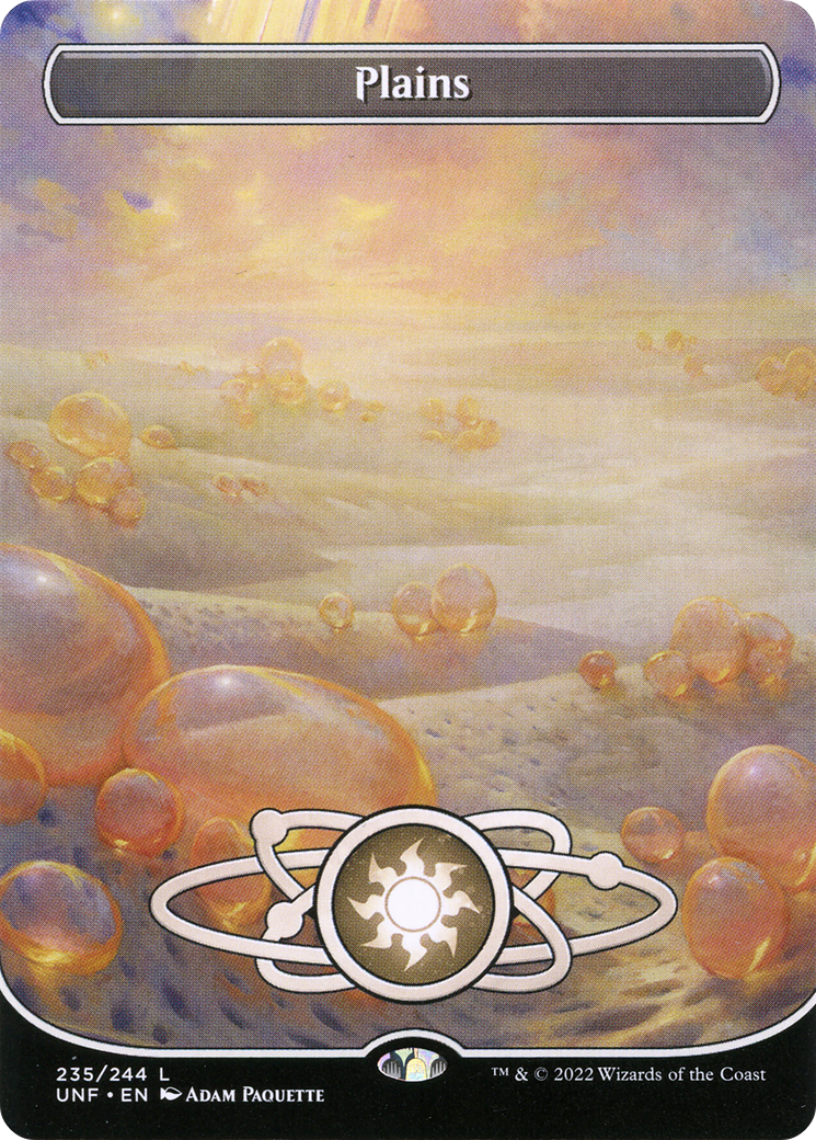Plains (235) (UNF-235) [Unfinity] (Borderless) Foil MTG Single Wizards of the Coast