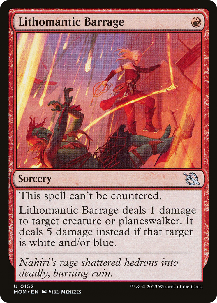 Lithomantic Barrage (MOM-152) [March of the Machine] MTG Single Wizards of the Coast