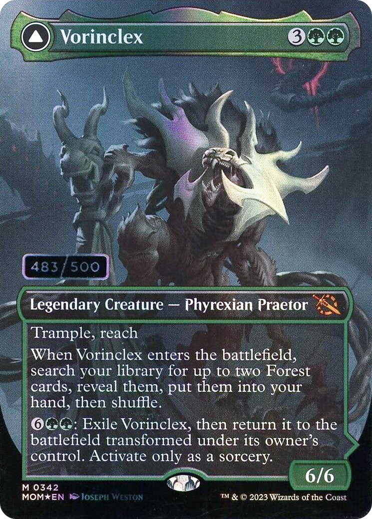 Vorinclex (Serial Numbered) (MOM-342) [March of the Machine] (Borderless) Foil MTG Single Wizards of the Coast