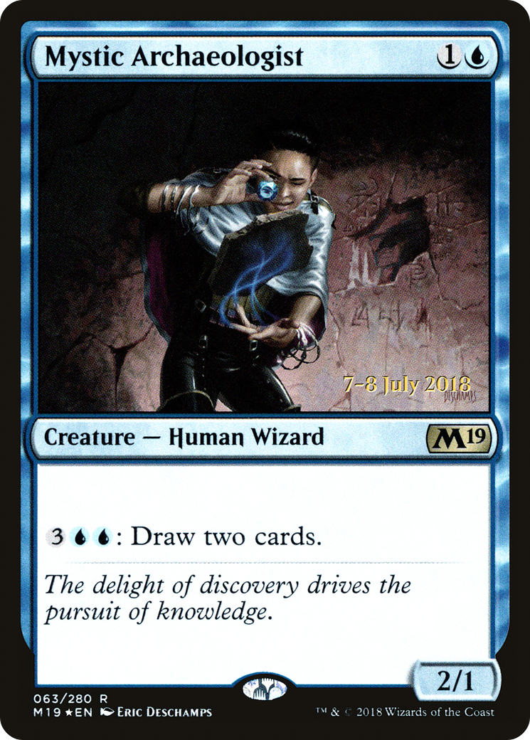 Mystic Archaeologist (PRE-63S) [Core Set 2019 Promos] Foil MTG Single Wizards of the Coast
