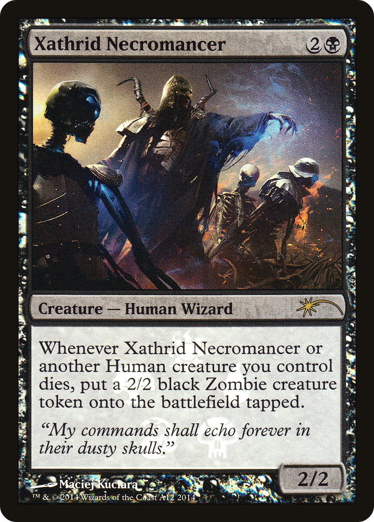 Xathrid Necromancer (MEDIA-A12) [Magic 2014 Promos] Foil MTG Single Wizards of the Coast