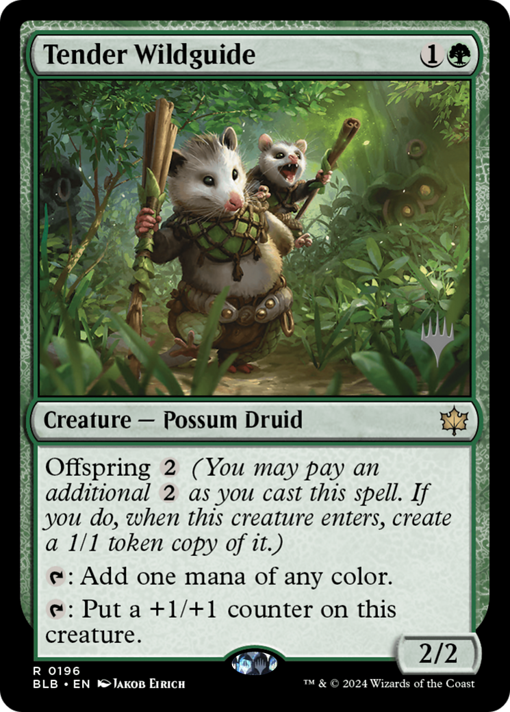 Tender Wildguide (PPBLB-196) [Bloomburrow Promos] MTG Single Wizards of the Coast