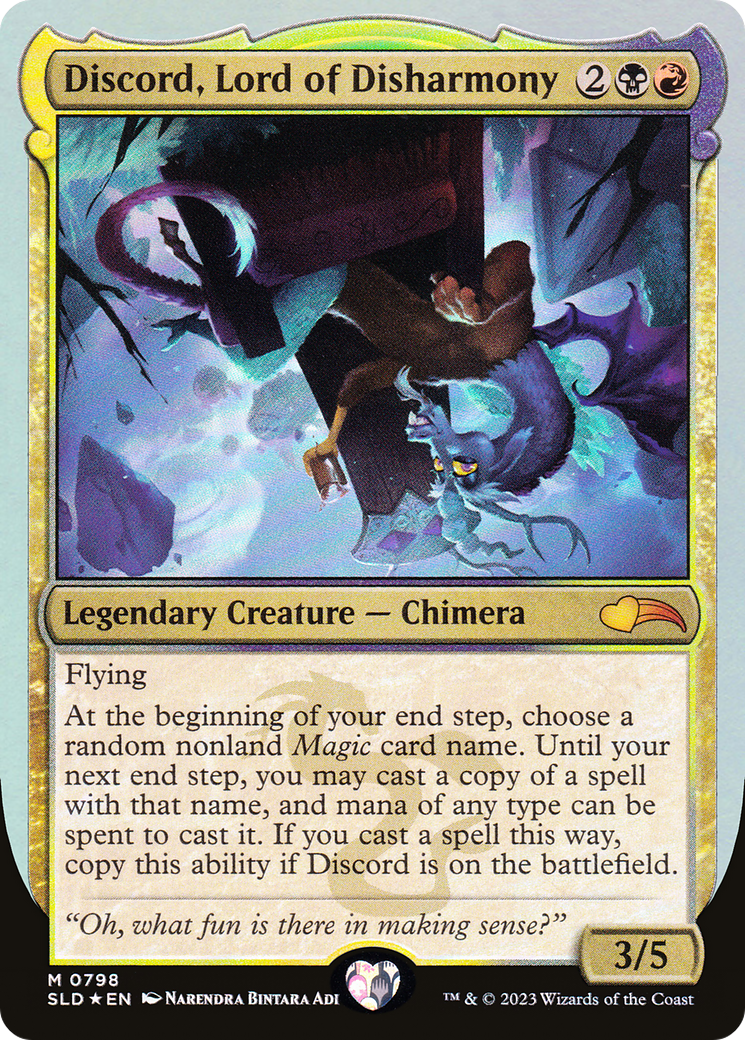 Discord, Lord of Disharmony (SLD-798) [Secret Lair] Drop MTG Single Wizards of the Coast