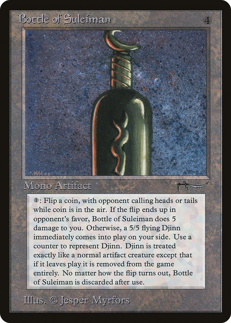 Bottle of Suleiman (ARN-) [Oldschool] Arabian Nights MTG Single Wizards of the Coast
