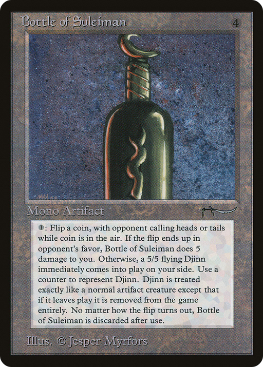 Bottle of Suleiman (ARN-) [Oldschool] Arabian Nights MTG Single Wizards of the Coast