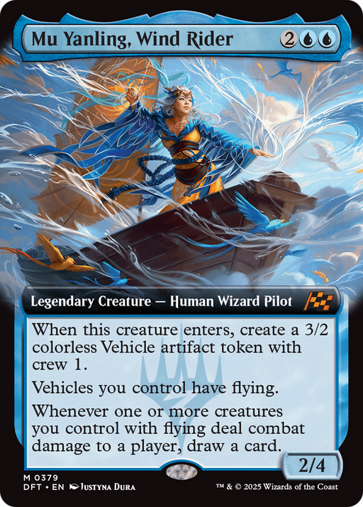 Mu Yanling, Wind Rider (DFT-379) [Aetherdrift] (Extended Art) Foil MTG Single Wizards of the Coast