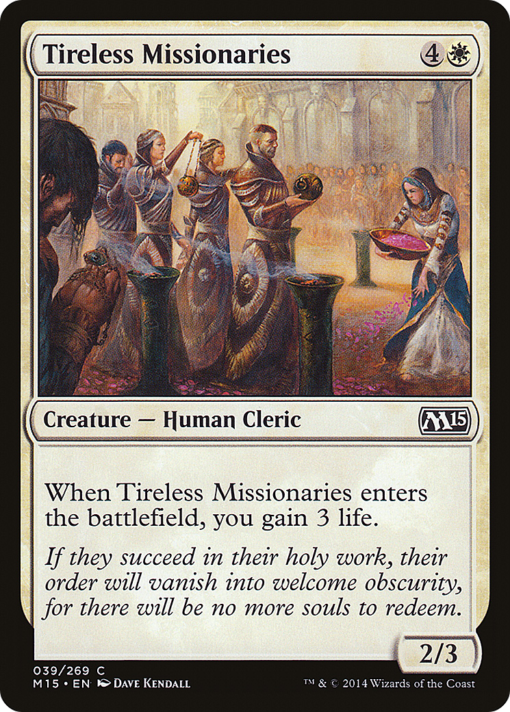 Tireless Missionaries (M15-039) [Magic 2015] Foil MTG Single Wizards of the Coast