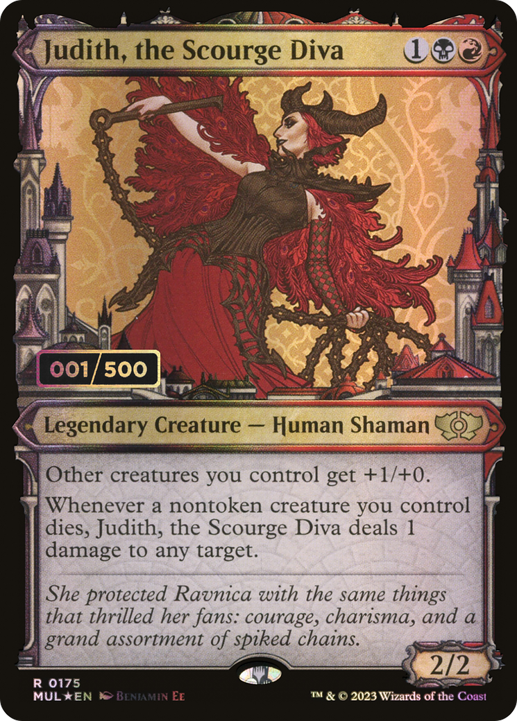Judith, the Scourge Diva (Serial Numbered) (MUL-175) [Multiverse Legends] (Showcase) Foil MTG Single Wizards of the Coast
