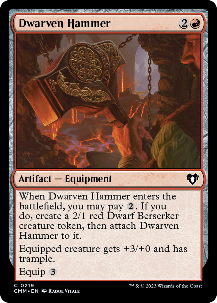 Dwarven Hammer (CMM-219) [Commander Masters] MTG Single Wizards of the Coast