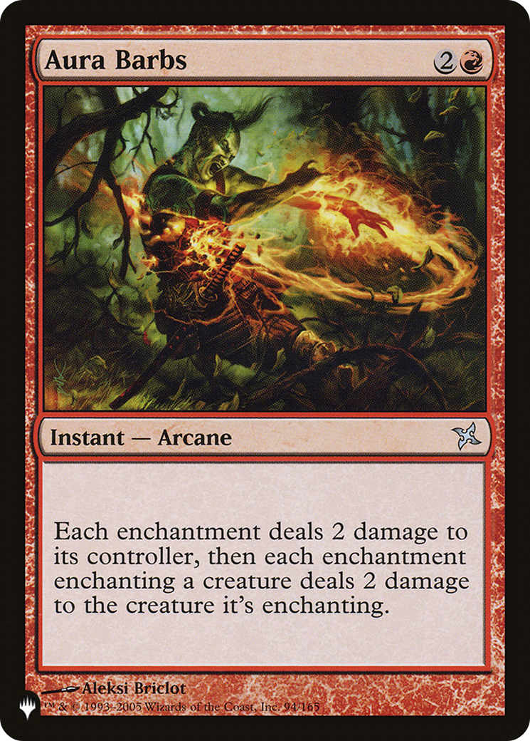 Aura Barbs (LIST-BOK-94) [Mystery Booster] The List MTG Single Wizards of the Coast