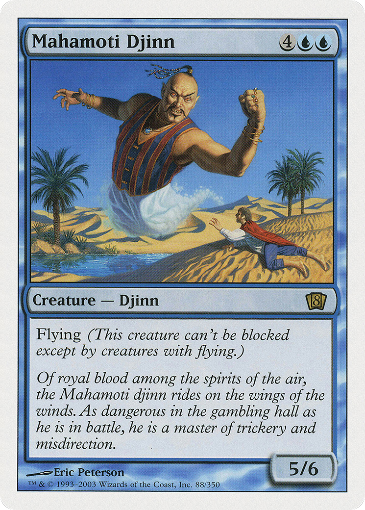 Mahamoti Djinn (8ED-088) [8th Edition] MTG Single Wizards of the Coast
