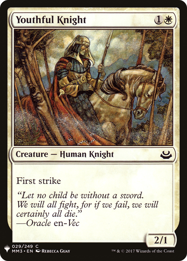 Youthful Knight (LIST-MM3-29) [Mystery Booster] The List MTG Single Wizards of the Coast