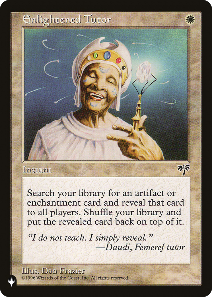 Enlightened Tutor (LIST-) [Mystery Booster] The List MTG Single Wizards of the Coast