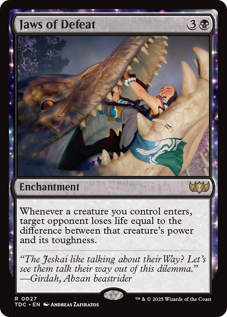 Jaws of Defeat (TDC-027) [Commander: Tarkir: Dragonstorm]: MTG Single Wizards of the Coast