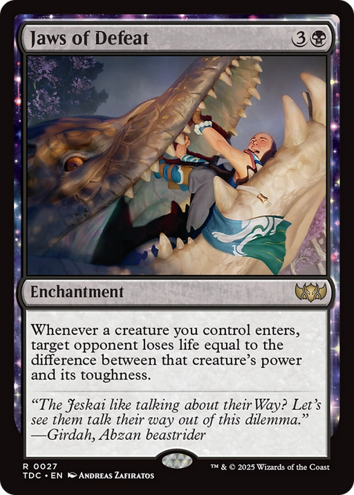 Jaws of Defeat (TDC-027) [Commander: Tarkir: Dragonstorm]: MTG Single Wizards of the Coast