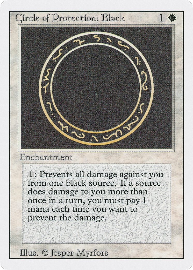 Circle of Protection: Black (3ED-009) [Revised Edition] MTG Single Wizards of the Coast