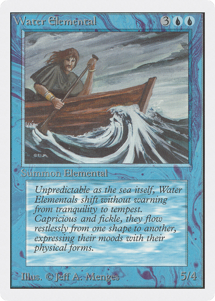 Water Elemental (2ED-092) [Oldschool] Unlimited Edition MTG Single Wizards of the Coast