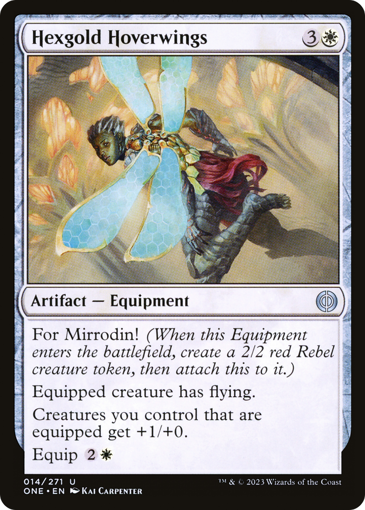 Hexgold Hoverwings (ONE-014) [Phyrexia: All Will Be One] Foil MTG Single Wizards of the Coast