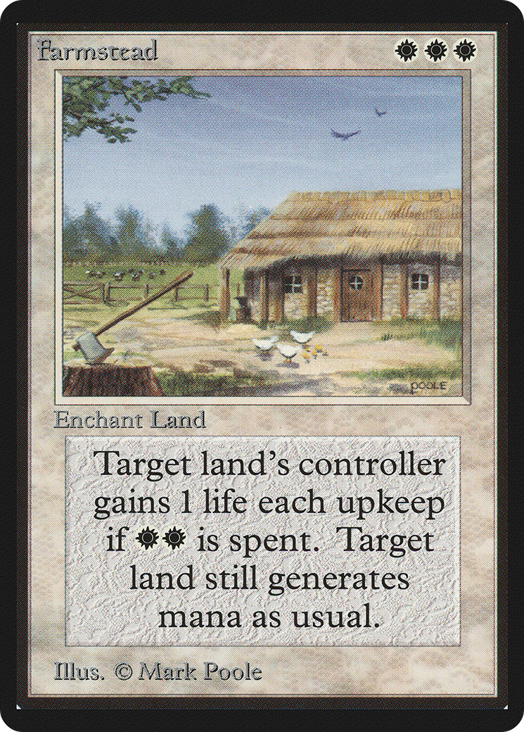 Farmstead (LEB-) [Oldschool] Limited Edition Beta MTG Single Wizards of the Coast