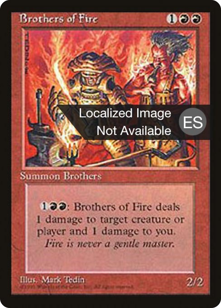 Brothers of Fire (4BB-) [Fourth Edition Foreign Black Border] MTG Single Wizards of the Coast
