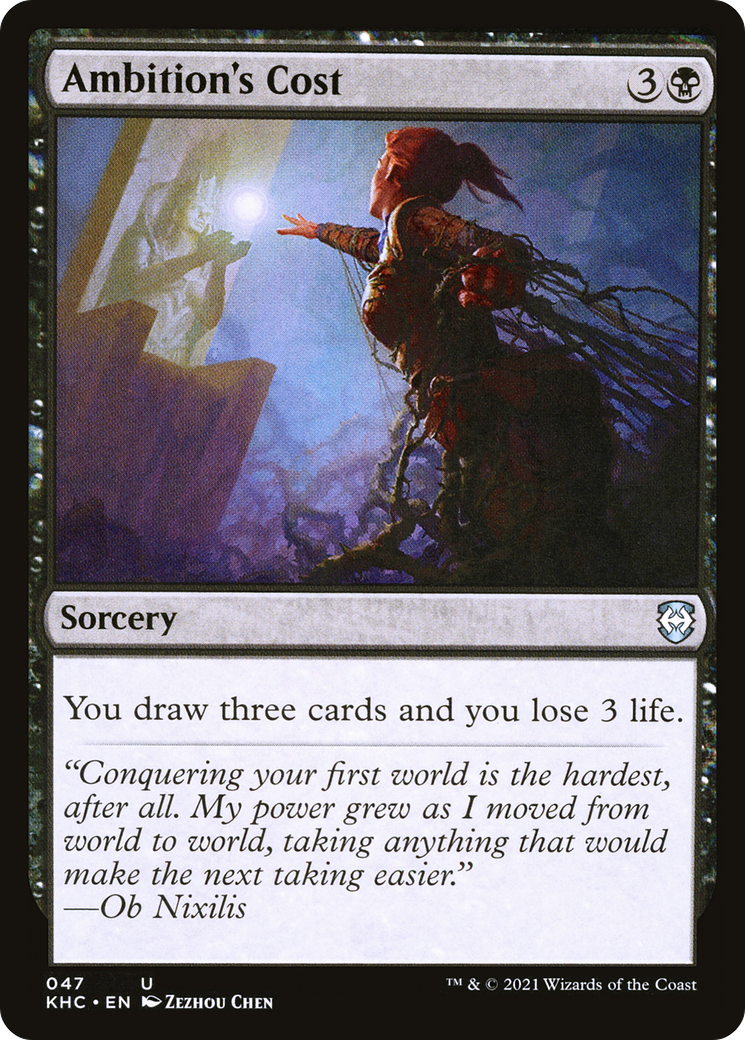 Ambition's Cost (KHC-047) [Kaldheim Commander] MTG Single Wizards of the Coast