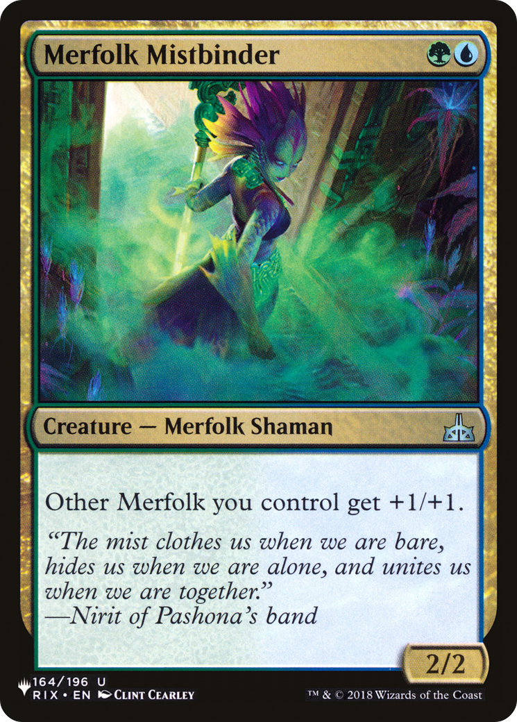 Merfolk Mistbinder (LIST-RIX-164) [Mystery Booster] The List MTG Single Wizards of the Coast