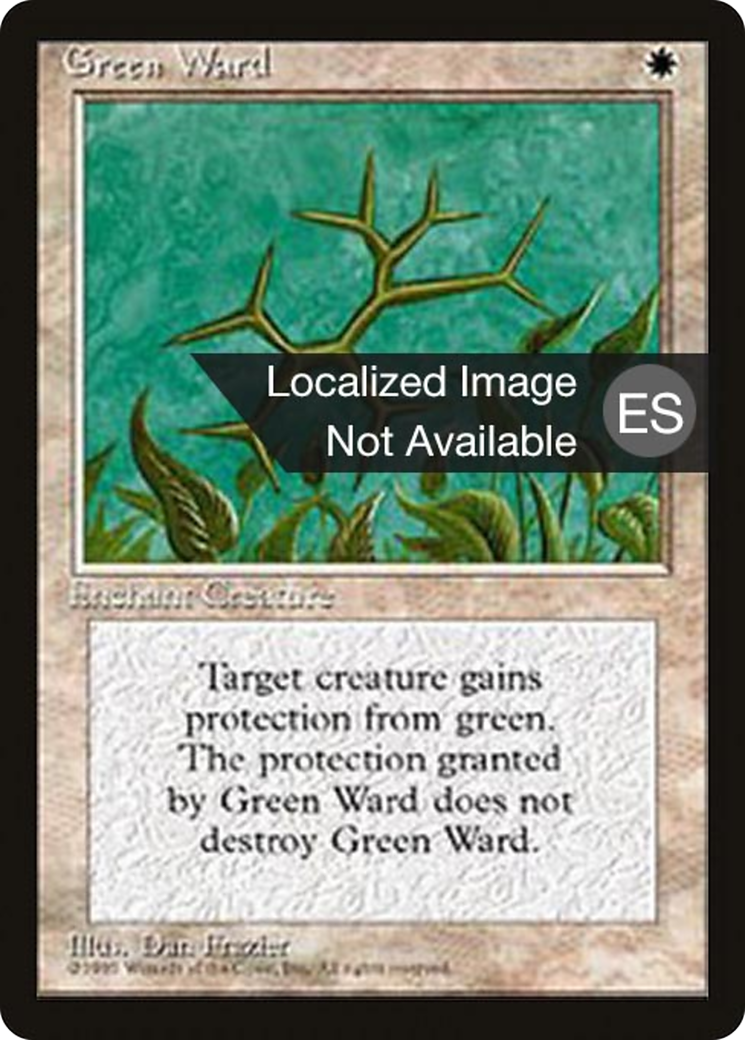 Green Ward (4BB-027) [Fourth Edition Foreign Black Border] MTG Single Wizards of the Coast