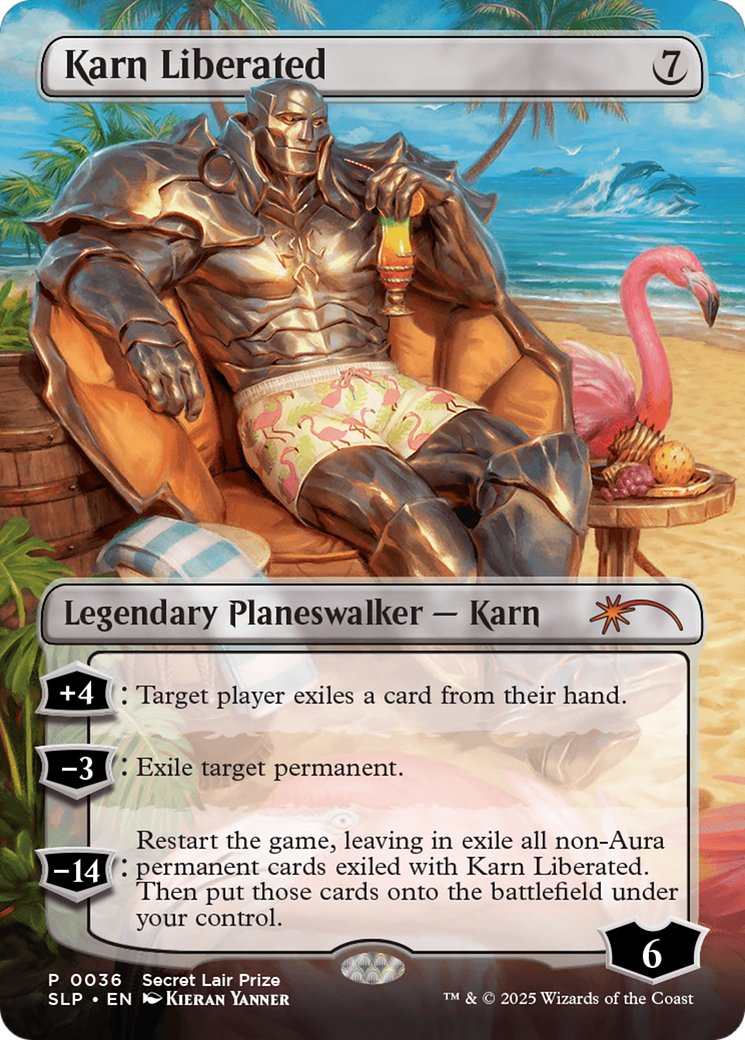 Karn Liberated (SLP-036) [Secret Lair] Showdown (Borderless) Foil MTG Single Wizards of the Coast
