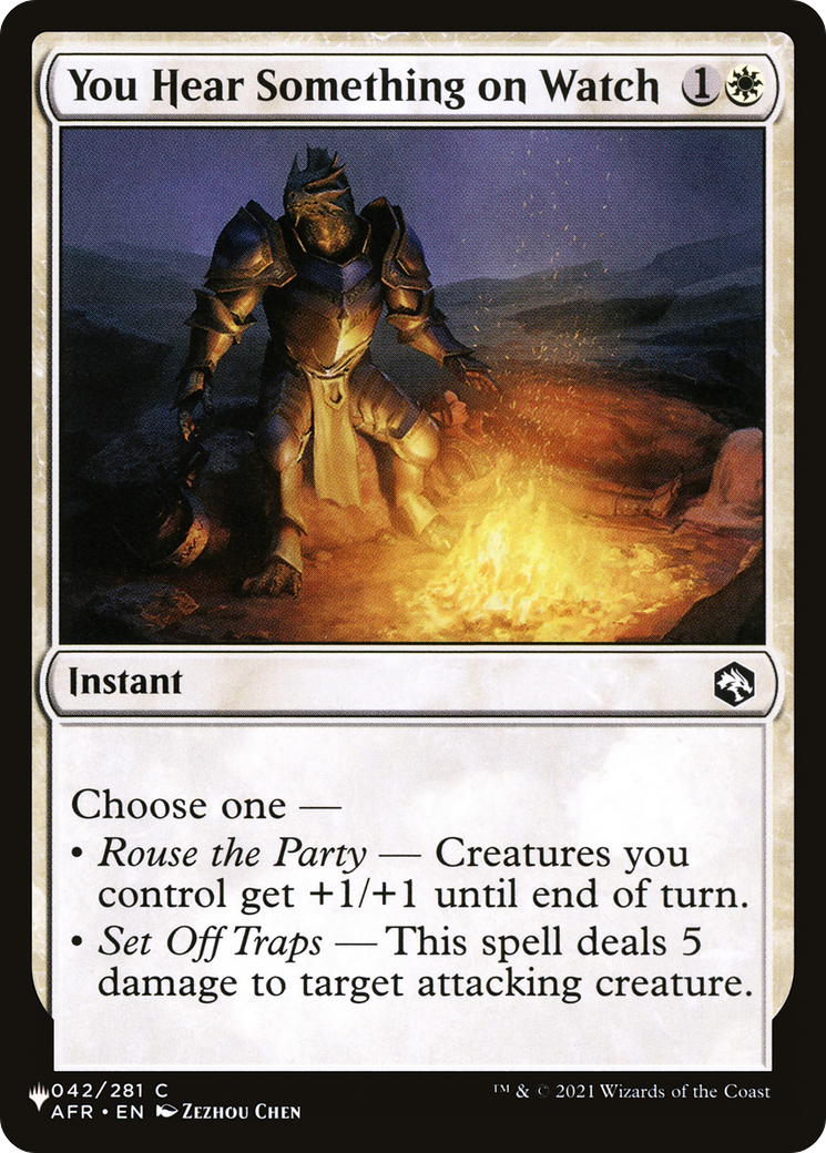 You Hear Something on Watch (LIST-AFR-42) [Mystery Booster] The List MTG Single Wizards of the Coast