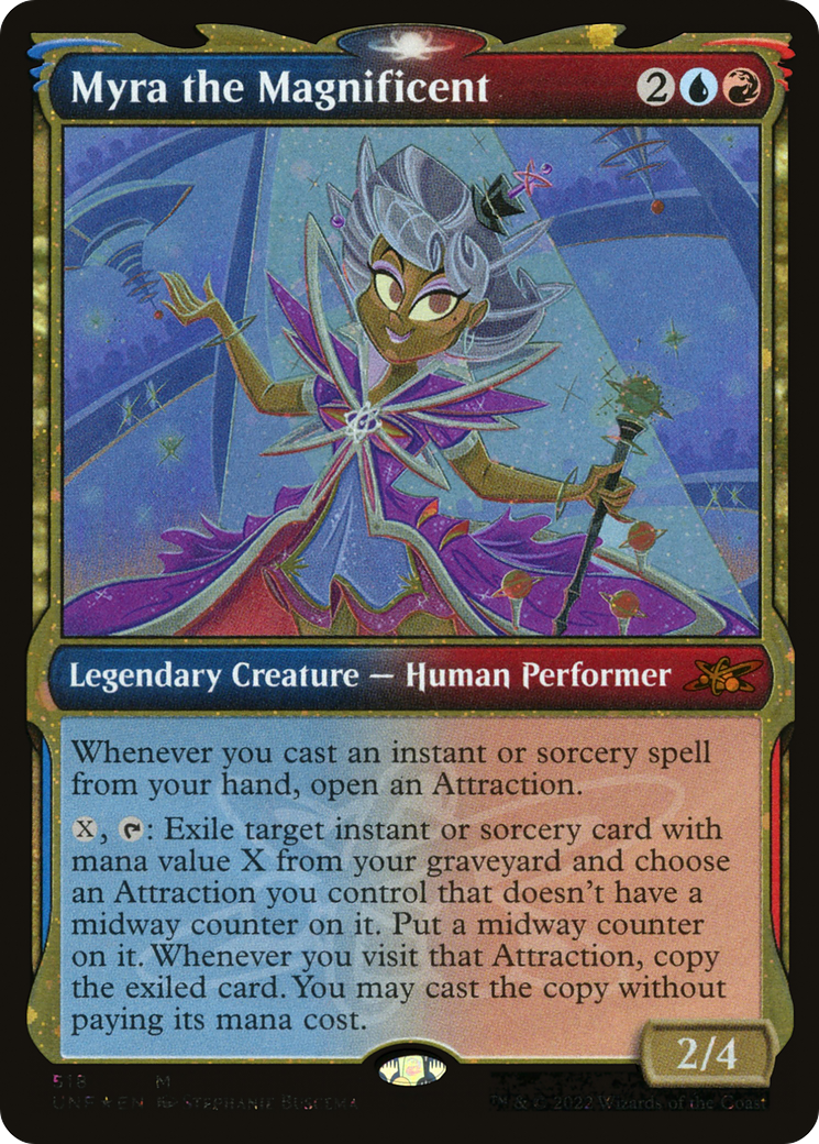 Myra the Magnificent (Galaxy Foil) (UNF-518) [Unfinity] (Showcase) Foil MTG Single Wizards of the Coast