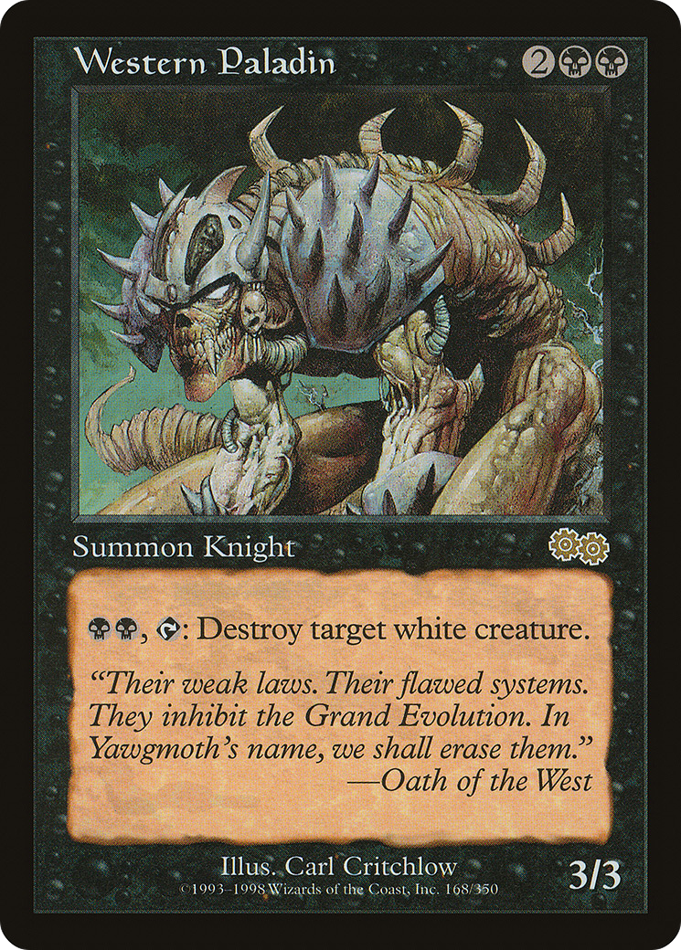 Western Paladin (USG-168) [Urza's Saga] MTG Single Wizards of the Coast