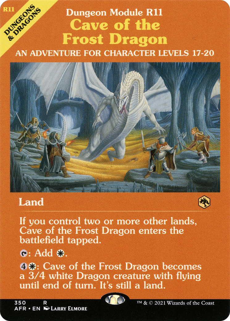 Cave of the Frost Dragon (AFR-350) [Adventures in the Forgotten Realms] (Showcase) Foil MTG Single Wizards of the Coast