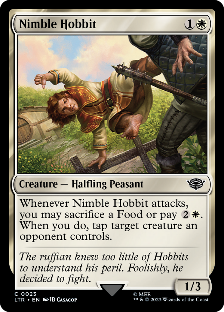 Nimble Hobbit (LTR-023) [The Lord of the Rings: Tales of Middle-earth] MTG Single Wizards of the Coast