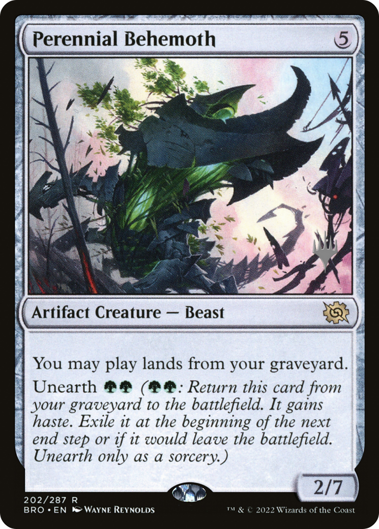 Perennial Behemoth (PPBRO-202P) [The Brothers' War Promos] Foil MTG Single Wizards of the Coast