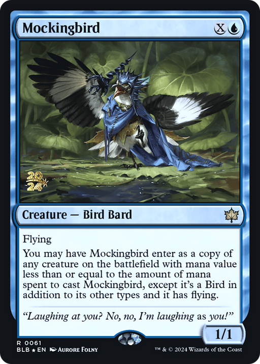Mockingbird (PRE-061) [Bloomburrow Promos] Foil MTG Single Wizards of the Coast