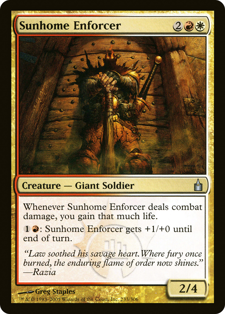 Sunhome Enforcer (RAV-233) [Ravnica: City of Guilds] MTG Single Wizards of the Coast