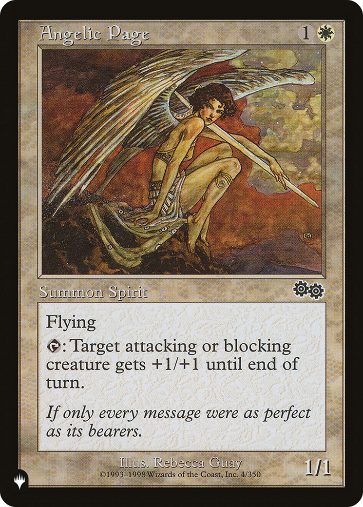 Angelic Page (LIST-USG-4) [Mystery Booster] The List MTG Single Wizards of the Coast