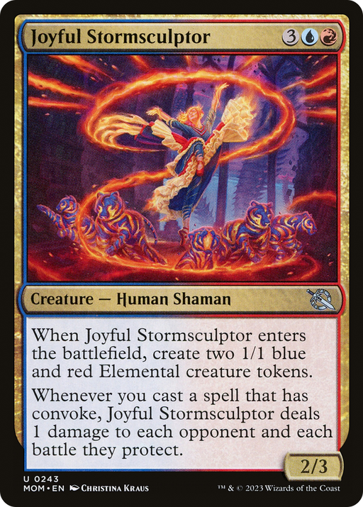 Joyful Stormsculptor (MOM-243) [March of the Machine] Foil MTG Single Wizards of the Coast