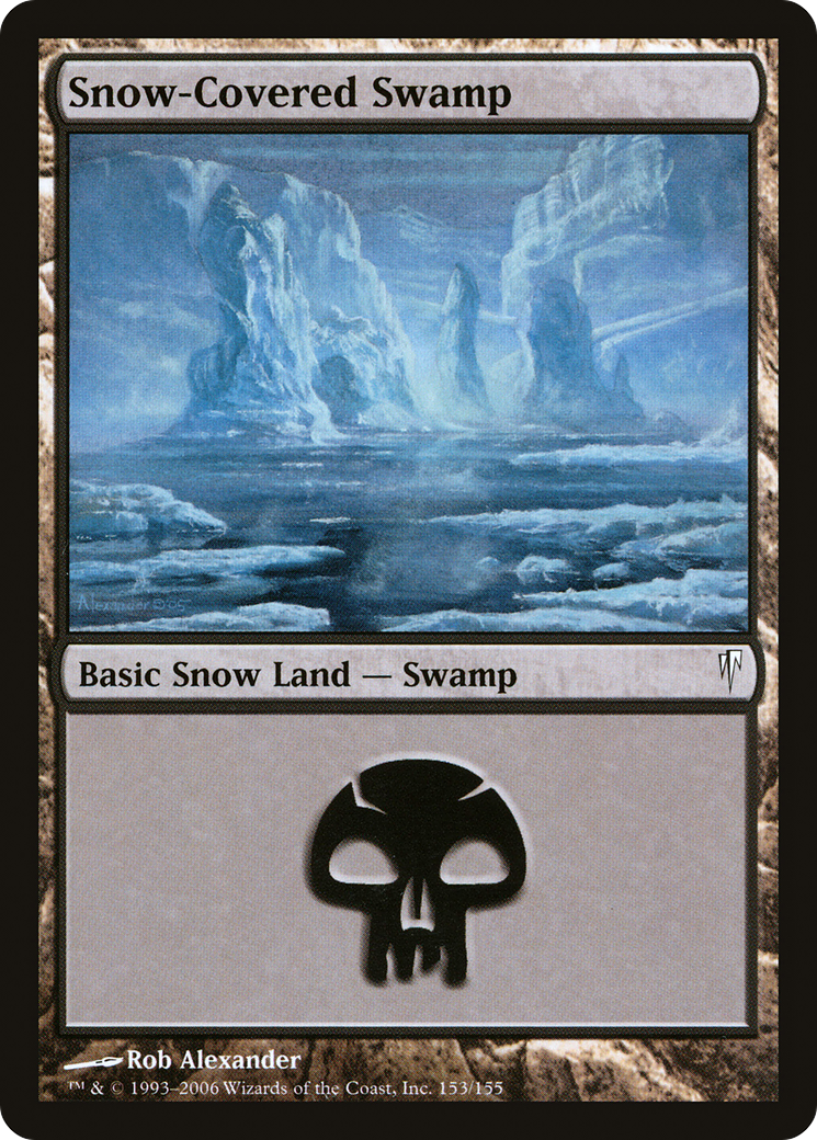 Snow-Covered Swamp (CSP-153) [Coldsnap] Foil MTG Single Wizards of the Coast