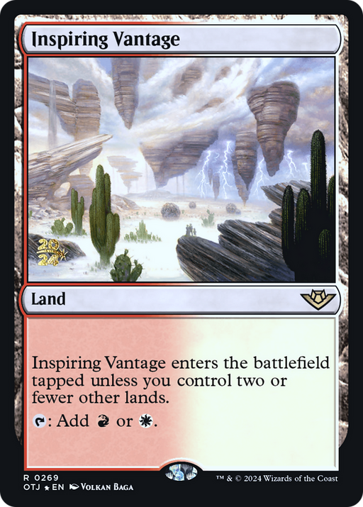 Inspiring Vantage (OTJ) (PRE-269) [Outlaws of Thunder Junction Promos] Foil MTG Single Wizards of the Coast