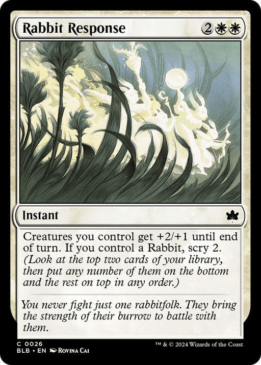 Rabbit Response (BLB-026) [Bloomburrow] MTG Single Wizards of the Coast