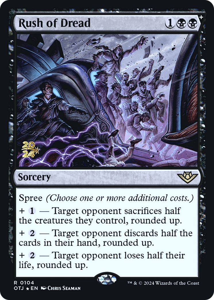 Rush of Dread (PRE-104) [Outlaws of Thunder Junction Promos] Foil MTG Single Wizards of the Coast