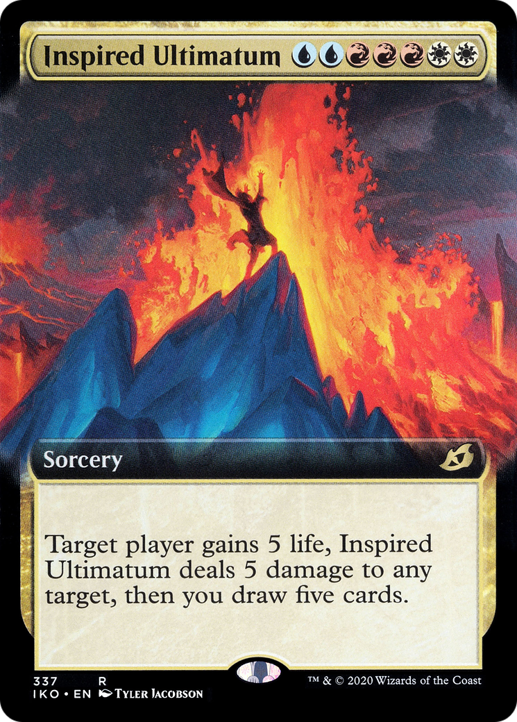 Inspired Ultimatum (IKO-337) [Ikoria: Lair of Behemoths] (Extended Art) MTG Single Wizards of the Coast