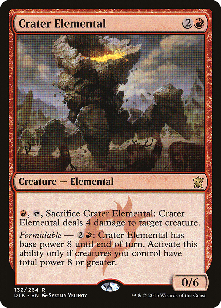 Crater Elemental (DTK-132) [Dragons of Tarkir] MTG Single Wizards of the Coast