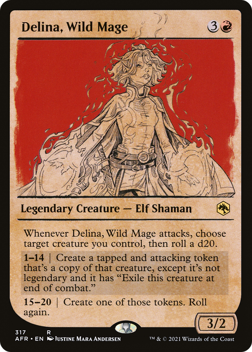 Delina, Wild Mage (AFR-317) [Adventures in the Forgotten Realms] (Showcase) MTG Single Wizards of the Coast