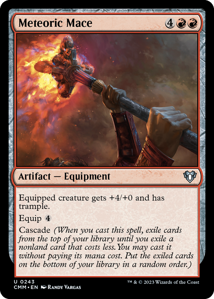 Meteoric Mace (CMM-243) [Commander Masters] Foil MTG Single Wizards of the Coast